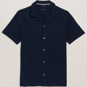 Men's Ted Baker Selar Short Sleeve Shirt | Small, Navy, Used (Very good)